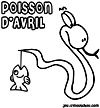 coloriage poisson avril